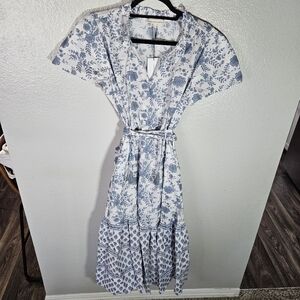 Ophelia & Indigo Cotton Cottagecore Maxi Dress Size L